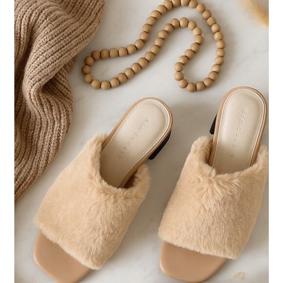 3 for $9 Sancturary Furry Leather Slip On Mules 7 EUC Rascal - Picture 1 of 9